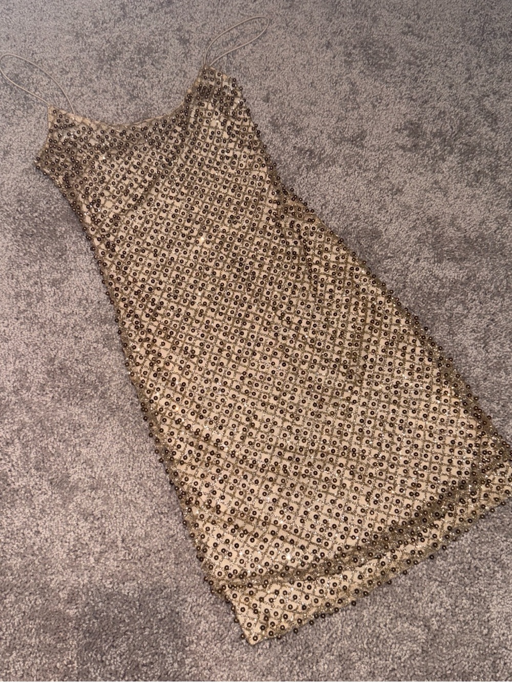 Oh Polly Gold Sequin Mini Dress - Picture 3 of 5